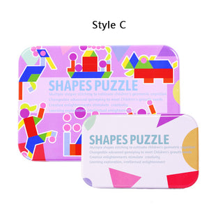 Magnetic 3D  Puzzle Jigsaw Tangram Game Montessori Learning Educational Drawing Board Games Toy Gift for Children Brain Tease